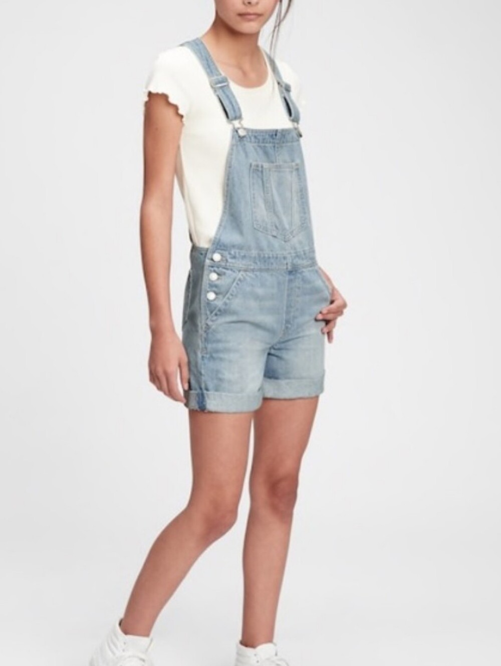 BDG Urban Outfitters Light Wash Denim Short Overalls / Shortalls Size 27